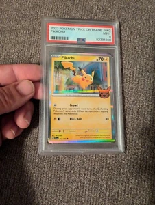 Pokemon Pikachu Trick Or Trade 2023 PSA Graded 9 - Picture 1 of 2