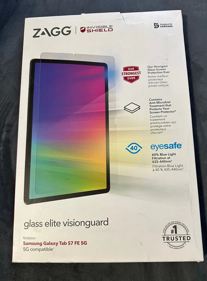 ZAGG Glass Elite VisionGuard Screen Protector for Samsung Galaxy Tab S7 FE 5G - Image 1 of 1