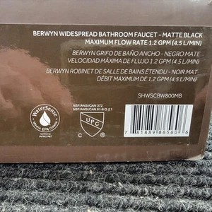 SIGNATURE HARDWARE Berwyn Widespread Bathroom Faucet Matte Black | SHWSCBW800MB