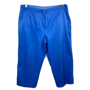 Bolle Hose Damen Gr. 14 Crop Capri Golf Tennis blau leicht Reißverschlusstaschen - Bild 1 von 9