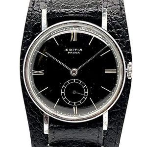 Editia Prima 51130 extrem seltene Herrenuhr Military Style Kal. 145 Ende 1930er - Imagen 1 de 7