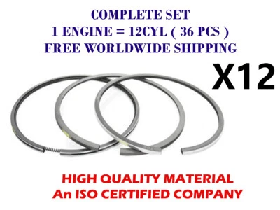 Juego de anillos de pistón 12cyl 115MM STD para Isuzu 79-8052-0000 12PB1 1682cc 1-12121-043 Foto 1 de 4