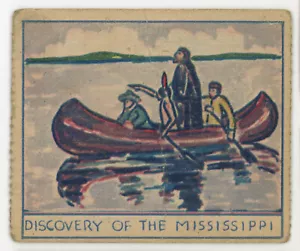 Western Series Strip Card 1930s R128 No 338 Discovery of the Mississippi Jacques - Picture 1 of 2