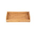 Elegant Rattan Serving Tray with Ample Space for Coffee Table Essentials