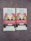 Easter Kitchen Towel Set 16x25 Green Bunny Gnome Truck 100% Cotton Lot of 2