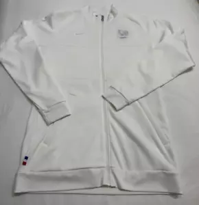 Nike Ladies FFF France dri-fit zip long sleeve top white Size S BNWOT - Picture 1 of 9
