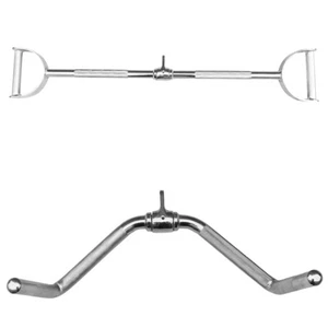 Sporttrend 24® Seilzug Set - Latzugstange lang mit Hufgriff + Rudergriff breit - Bild 1 von 5