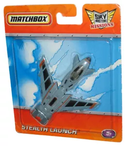 Matchbox MBX Sky Busters Missions (2010) Blue Stealth Launch Toy Plane - Picture 1 of 1