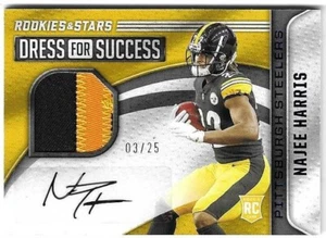 Najee Harris 2021 PANINI ROOKIES & STARS AUTOGRAPH JERSEY CARD Steelers RPA AUTO - Picture 1 of 2