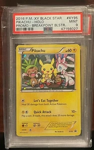 2016 Pokemon Black Star Promo Breakpoint Pikachu XY95 PSA 9 Mint (Sylveon Art) - Picture 1 of 1