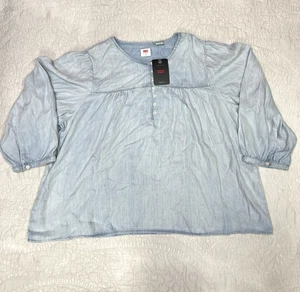 Blusa para mujer Levi's Halsey manga 3/4 talla 2X - Imagen 1 de 15