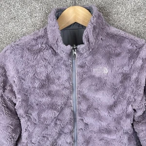 The North Face Reversible Sherpa Lilac Gray Puffer Jacket Girls Large - Picture 1 of 13
