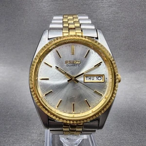 Orologio Seiko President Uomo 36mm Quadrante Argento Bicolore Daydate 7n43-8111 Nuovo BattAB - Foto 1 di 11