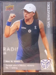 2023 UD UPPER DECK GAME DATE MOMENTS GDM IGA SWIATEK 11.6.23 WIMBLEDON CHAMP - Bild 1 von 2