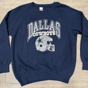 Vintage Champion Dallas Cowboys Sweatshirt Large Pullover Football NFL USA Made - Picture 1 of 10