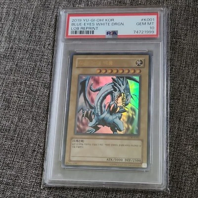 Yu-Gi-Oh Card PSA 10 Blue Eyes White Dragon LOB-K001  KOREAN Ultra Rare - Image 1 of 2