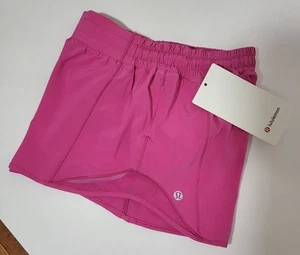 Lululemon Hotty Hot Pink Low Rise Womens Shorts Sz 4 Active Wear Athleisure - Picture 1 of 7