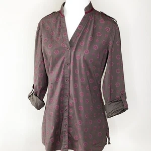 LOLE Button Front Top Mandarin Collar 10- No Belt - Picture 1 of 5
