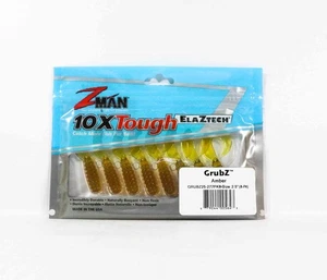 Zman Soft Lure GrubZ 2.5 Inch 8/Pack Amber (5643) - Picture 1 of 6
