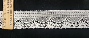 Vintage/Antique, White, Cotton Leavers Lace, 15 Yards - Picture 1 of 1