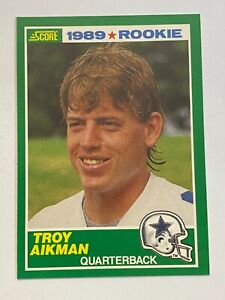 🏈 1989 Score Football Base Card Rookie #270 Troy AIKMAN 🏈