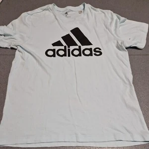 Mens Medium Light Blue Adidas T Shirt - Picture 1 of 6