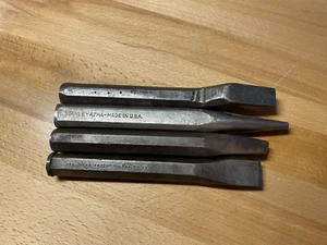 Stanley Atha (2) Proto 86A Large Chisels & Punch Lot (4) - Picture 1 of 5