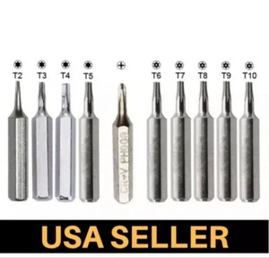 10pcs CR-V Torx Bit Set T2 T3 T4 T5 TR6 T7 T8H TR9 T10 (T6-T10 Security) PH000 - Picture 1 of 6