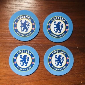 CHELSEA FC Coaster (dia. 75mm) 4 Pics In One Set Great For Cup And Mug Use - Picture 1 of 2