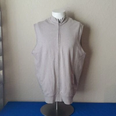 Daniel Cremieux Sweater Vest Beige 1/4 Zip Pullover Pima Cotton Large XL - Image 1 of 4