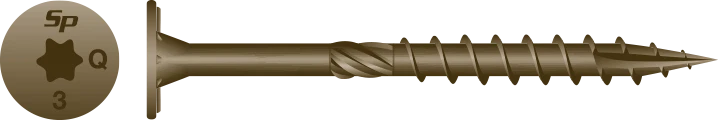 5/16 x 3" Strong Timber Screws Star Drive Wafer w/Nibs WAR Coated 500ct XW20030W - Image 1 of 1