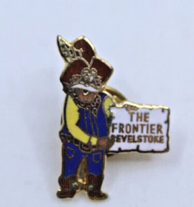 The Frontier Revelstoke BC Canada Man Collectible Pin Pinback Souvenir Vintage - Picture 1 of 12