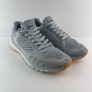 Women Reebok Print Run Smooth Ultra Knit Sz 7 Eu 37.5 Grey Running Shoes - Picture 1 of 24