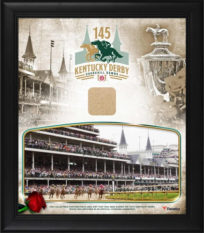 Kentucky Derby 145 FRMD 15x17 Event Collage w/RU Dirt 145th Kentucky Derby Cover