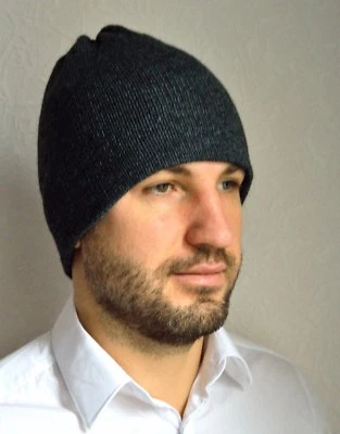 Sombrero de hombre 100% cachemir hecho a mano Foto 1 de 4