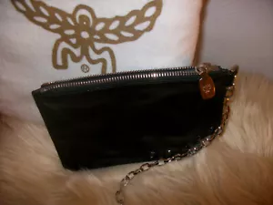 MCM original Clutch schwarz *feines, weiches u. echtes LACKLEDER* !!! - Bild 1 von 5