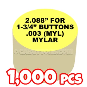 1-3/4" Tecre Mylars Clear Plastic Cover for Button Maker Machine Press 1000 pcs - Picture 1 of 1