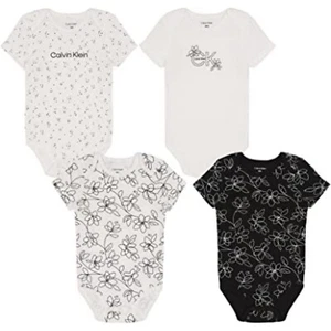 Calvin Klein Girls 4 Pieces Pack Bodysuit Size 0/3M, 6/9M, 12M, 18M - Picture 1 of 1