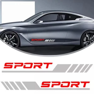 2pcs Car Truck Side Skirt Door Sport Racing Vinyl Sticker Accessories - Bild 1 von 4