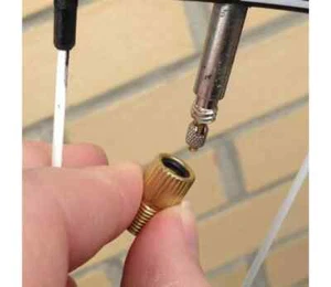 Presta to Schrader Valve Converter Valve Adaptor Bicycle Tube Pumps FV-AV GOLD - Picture 1 of 5