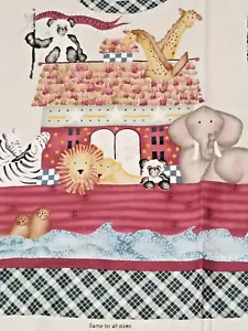 DAISY KINGDOM Women's Jumper Panel "ANIMAL CRACKERS" Noah's Ark Adult Dress - Picture 1 of 12