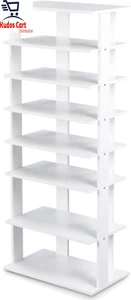 Zapatero de madera independiente estante soporte de almacenamiento organizador pasillo pares blancos - Imagen 1 de 12