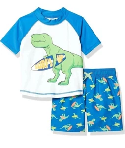 Simple Joys by Carter's Baby Boys' Swimsuit Trunk and Rashguard Dinosaur 6-9M - Picture 1 of 3