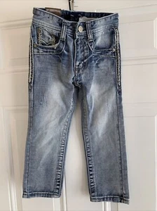 GS115 Jeans Kids Size 4 Dylan Slim Fit Cotton 20”x 16.5” Straight Denim Pants - Picture 1 of 13