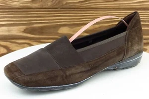 Sesto Meucci Sz 8.5 M Brown Square Toe Flat Leather - Picture 1 of 7
