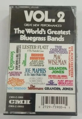 The Worlds Greatest Bluegrass Bands Vol 2 Cassette Tape 1977 CMH - Image 1 of 3