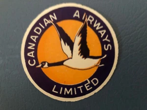 Vintage Canadian Airways Limited Label Airlines Luggage Sticker - Picture 1 of 2