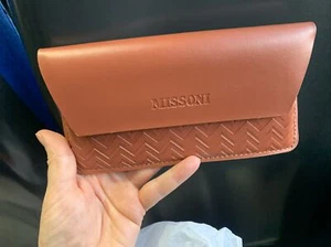 Missoni Glasses/ Sunglasses Brown Leather Case New