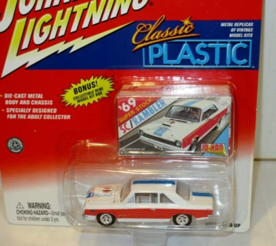 JOHNNY WHITE LIGHTNING CLÁSICO PLÁSTICO ~'69 SUPER STOCK AMC SC/RAMBLER DRAG CAR~ Foto 1 de 4