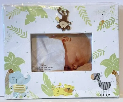 Marco de fotos Stepping Stones para bebé niño o niña, “Jungle Friends” C.B. Gibson Foto 1 de 4